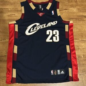 LeBron James Cleveland Cavaliers NBA Navy Authentic Jersey Vintage